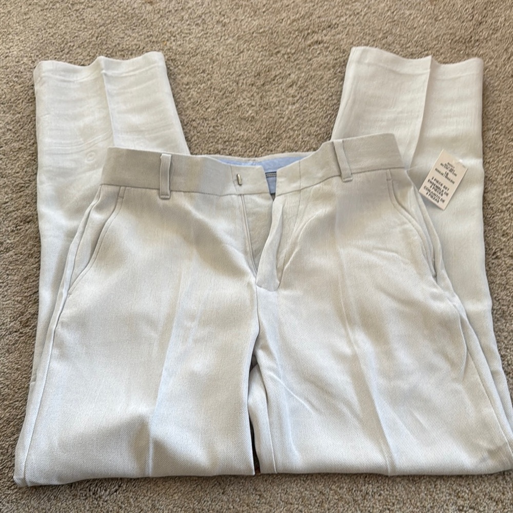 Nautica White Formal Pants Straight Leg